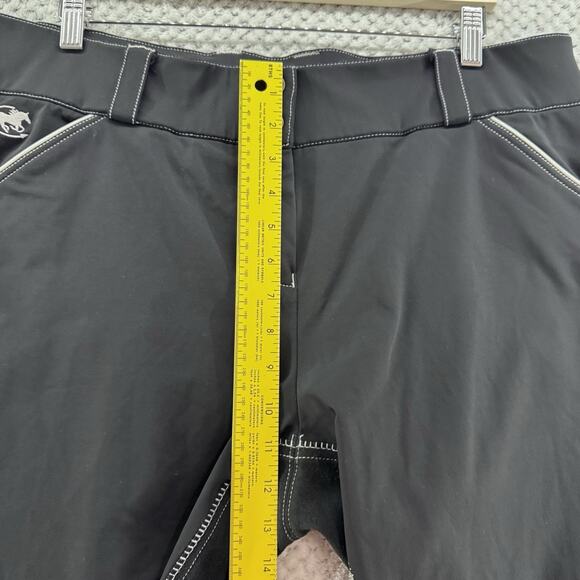 Piper by Smartpak Pants Womens 40R Black Equestrian Fitted Trouser Faux Suede - Picture 13 of 16